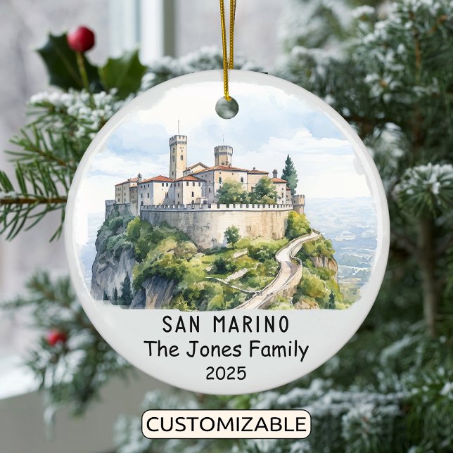 Personalisiertes San Marino Ornament, Europa Keramik Ornament (Von Creator hochgeladen)