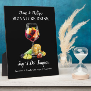 Personalisiertes Sangria-Cocktailbar-Getränke-Schi Fotoplatte