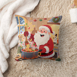 Personalisiertes Santa Chef Pasta Nacht Kissen