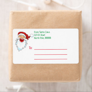 Personalisiertes Santa Claus-Mailing-Label