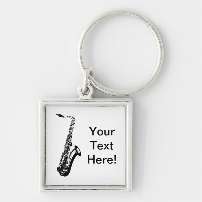 Personalisiertes Saxophon Schlüsselanhänger (Vorne)