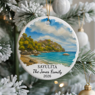 Personalisiertes Sayulita-Keramik-Ornament, Benutz Keramik Ornament