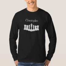 Personalisiertes Schach-Langschläfer-Shirt für Män