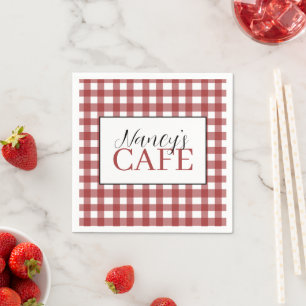 Personalisiertes Schachbrett-Café Serviette