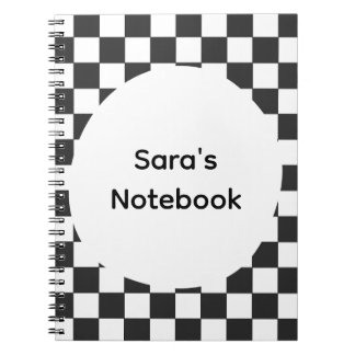 Personalisiertes Schachbrett Spiralnotizbuch Notizblock