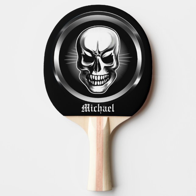 Personalisiertes Schädel3 Ping Pong Paddel Tischtennis Schläger (Vorderseite)