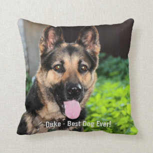 Personalisiertes Schäferhund-HundeFoto, Hundename Kissen
