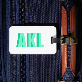 Personalisiertes Schatten-Monogramm Pastellgrün Be Gepäckanhänger