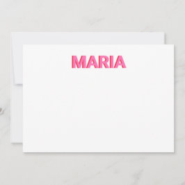 Personalisiertes Schattenmonogramm, anfänglich ros Dankeskarte