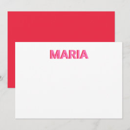 Personalisiertes Schattenmonogramm, anfänglich ros Dankeskarte