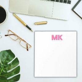 Personalisiertes Schattenmonogramm, anfänglich ros Notizblock