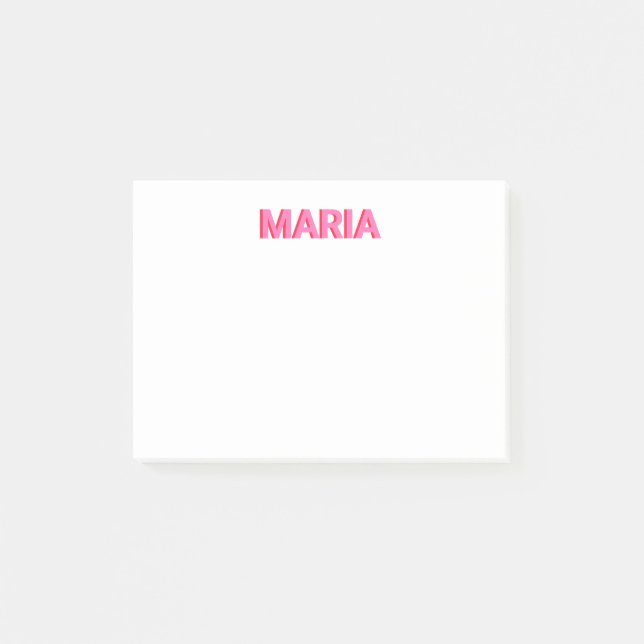 Personalisiertes Schattenmonogramm, anfänglich ros Post-it Klebezettel (Vorderseite)