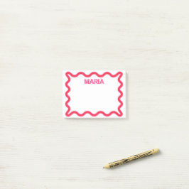 Personalisiertes Schattenmonogramm, anfänglich ros Post-it Klebezettel