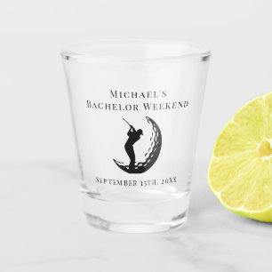 Personalisiertes Schiebeglas   Bachelor Golf Weeke Schnapsglas