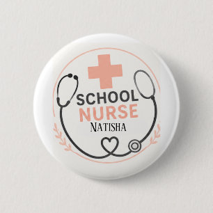 Personalisiertes Schild für das Schulkrankenzimmer Button