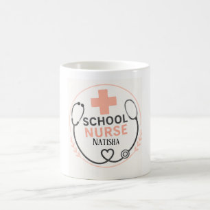 Personalisiertes Schild für das Schulkrankenzimmer Kaffeetasse
