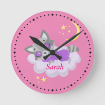 Personalisiertes Schlafbaby Raccoon Kinderzimmer