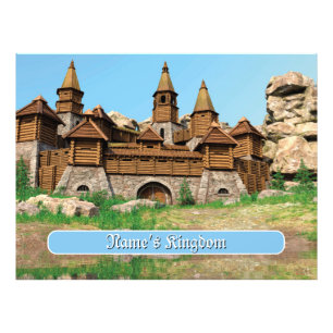 Personalisiertes Schloss für Kinder Fotodruck