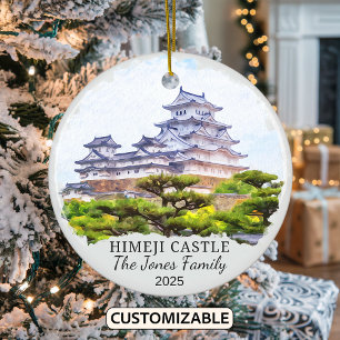 Personalisiertes Schloss Himeji Keramik Ornament