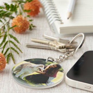 Personalisiertes Schlüsselband mit Haustierfoto-Ge Schlüsselanhänger