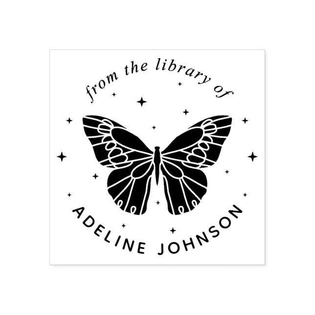 Personalisiertes Schmetterling Ex Libris Aus der B Gummistempel (Prägung)