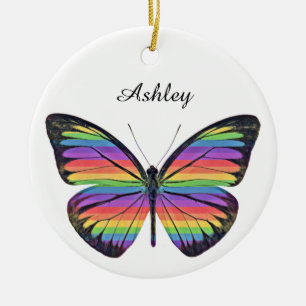 Personalisiertes Schmetterlingsornament Keramik Ornament