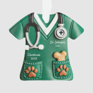 Personalisiertes Schmuckstück für Tierarzt-Schrubb Ornament