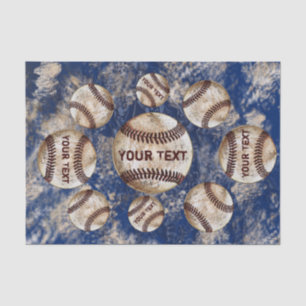 Personalisiertes schmutziges Vintage-Baseball-Tiss Seidenpapier