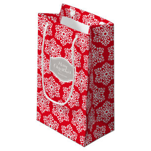 Personalisiertes Schneeflocken-Muster Kleine Geschenktüte