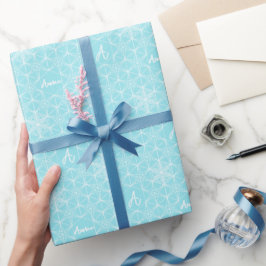 Personalisiertes Schneeflockenpacker Geschenkpapier
