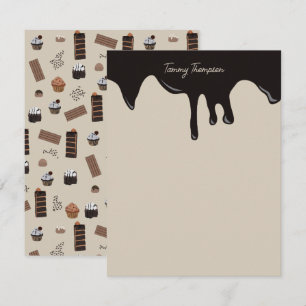 Personalisiertes Schokoladenmuster Mitteilungskarte
