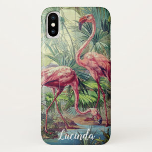 Personalisiertes schönes rosa Flamingo-Wandgemäl Case-Mate iPhone Hülle
