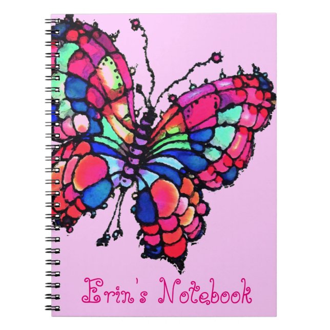 Personalisiertes schönes Schmetterlings-Notizbuch Notizblock (Vorderseite)