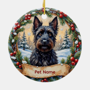 Personalisiertes Schottischer Terrier Weihnachten Keramik Ornament