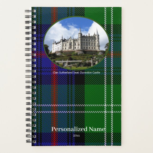 Personalisiertes schottisches Clan Sutherland Tart Planer (Vorderseite)