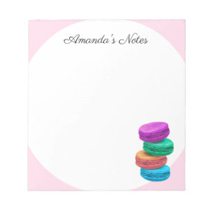 Personalisiertes Schreibnotizbuch für Macaron-Lieb Notizblock