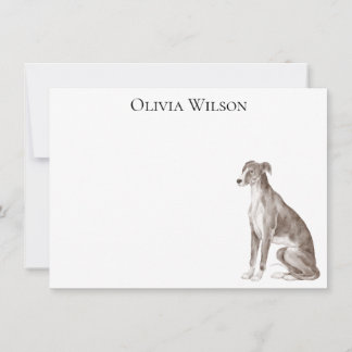 Personalisiertes Schreibpapier mit Greyhound Mitteilungskarte