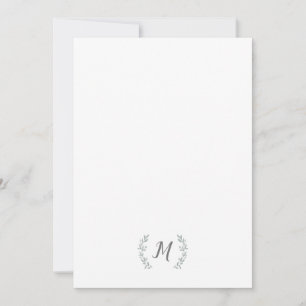 Personalisiertes Schreibpapier mit Laurel-Kranz Mitteilungskarte