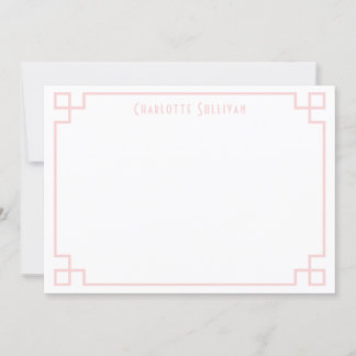 Personalisiertes Schreibpapier mit rosa Tastenkomb Mitteilungskarte