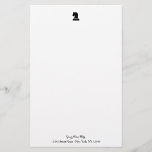 Personalisiertes Schreibpapier mit Schachstück Briefpapier