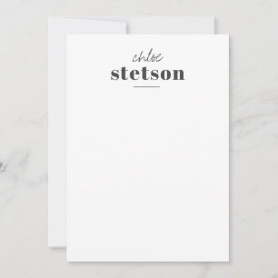 Personalisiertes Schreibpapier moderner Art Mitteilungskarte