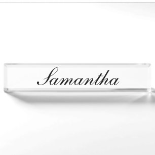 Personalisiertes Schreibtischnummernschild mit Namensplakette