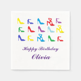 Personalisiertes "Schuhe" Papier Napkins Serviette