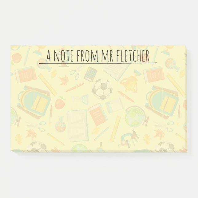 Personalisiertes Schulangebot Post-it Klebezettel (Vorderseite)