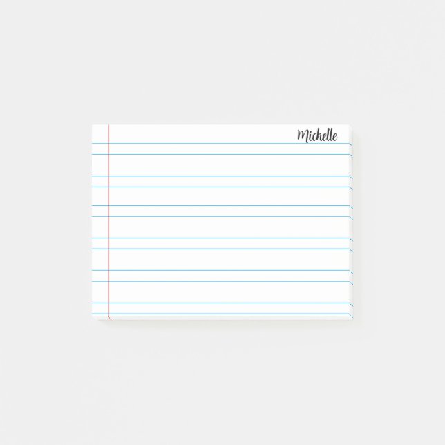 Personalisiertes Schulbuch Post-it Klebezettel (Vorderseite)