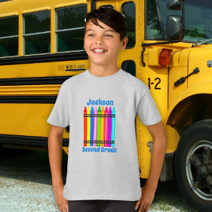 Personalisiertes Schuldesign für Crayons T-Shirt