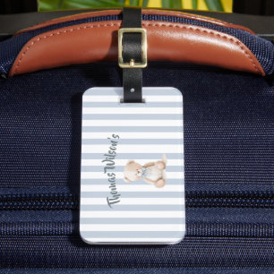 Personalisiertes Schultaschen-Gepäcketikett mit Te Gepäckanhänger