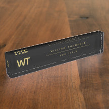 Personalisiertes Schwarz-Gold-Logo
