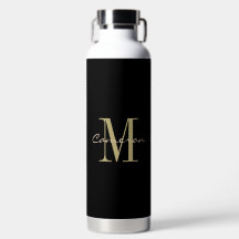 Personalisiertes Schwarz-Gold Monogramm-Geschenk
