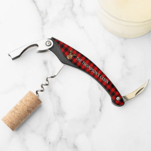 Personalisiertes Schwarz-Rot-Buffalo-Holzfäller-Ka Kellnermesser